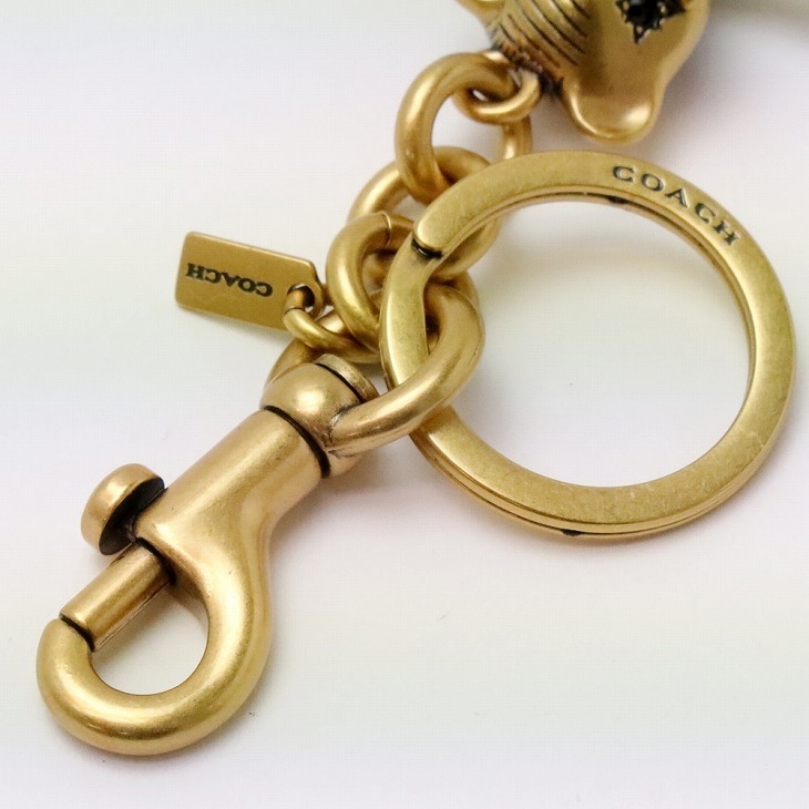 コーチ COACH キーホルダー レディース キーリング アニマル 動物 ネコ