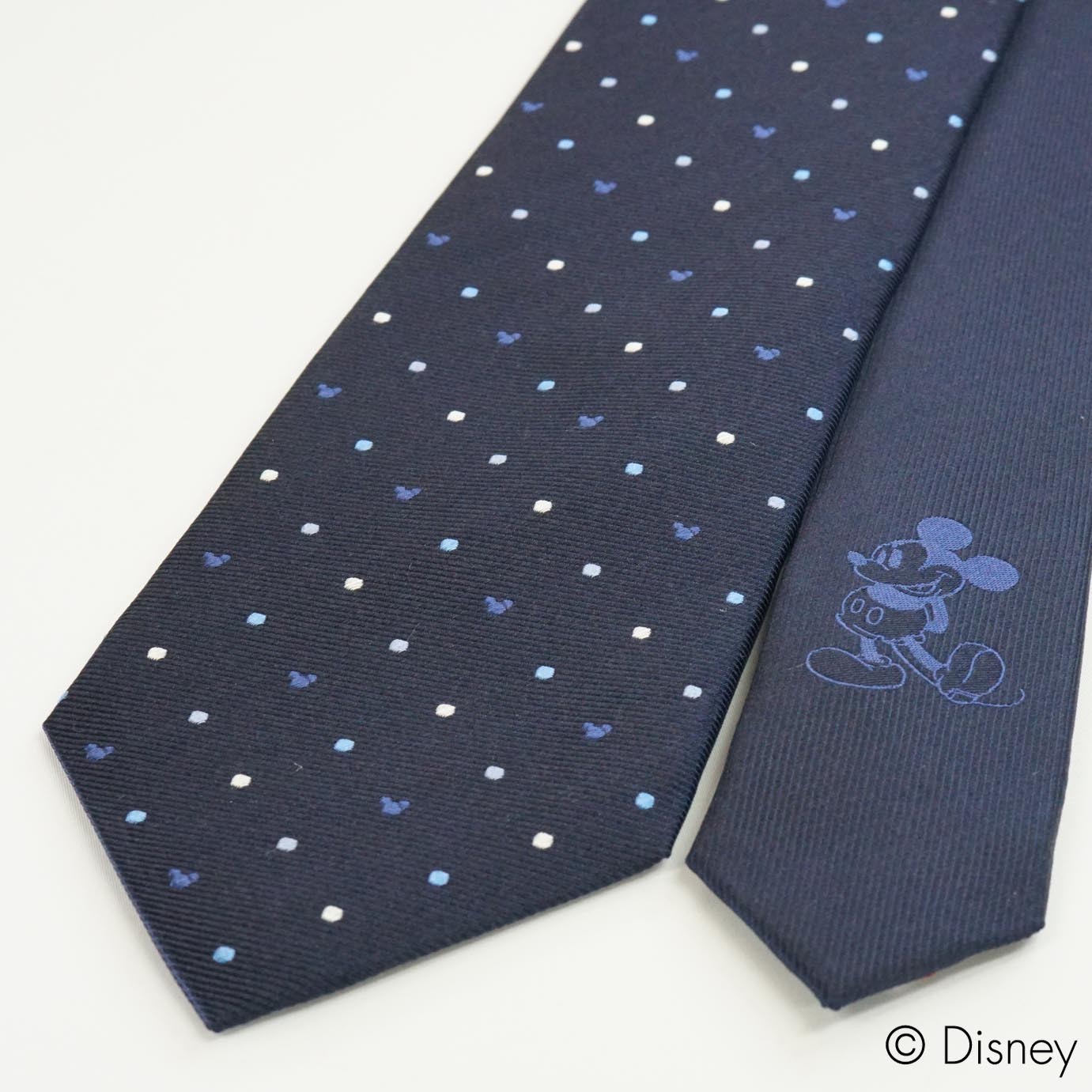 ディズニー／タイピン (ミッキードット柄ネイビー×ブルーBOX付) 素材