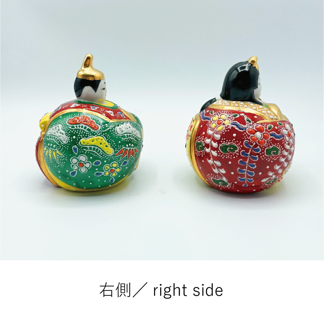 送料無料】 【レビューで名前札プレゼント】3号玉雛人形 緑盛(台 敷物