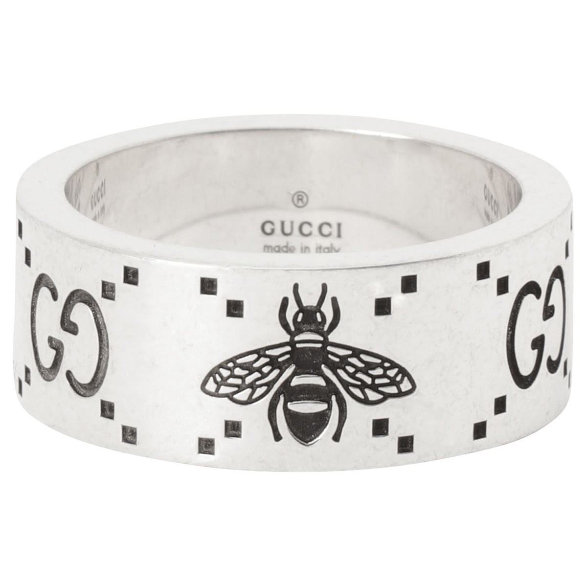 グッチ GUCCI 指輪 GGシグネチャー＆ビー ハチモチーフ エングレー