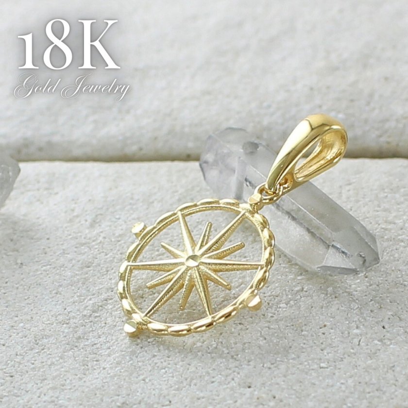 K18 18金 ネックレスチャーム 星 ゴールド ペンダントトップ