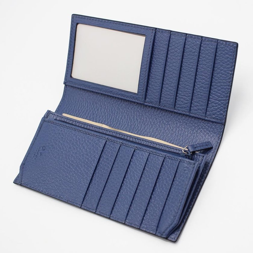 グッチ GUCCI 610467 CAO2N 1040 長財布 ブラック 黒 内面ブルー