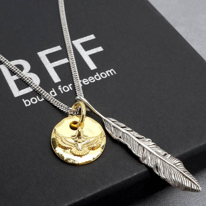 BFF ブランド シルバー925 フェザーネックレス イーグルネックレス