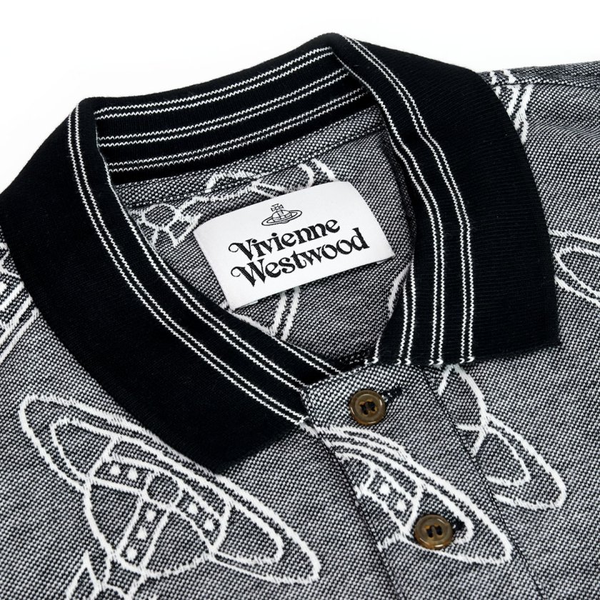 ヴィヴィアンウエストウッド シャツ メンズ ポロシャツ オーブ柄