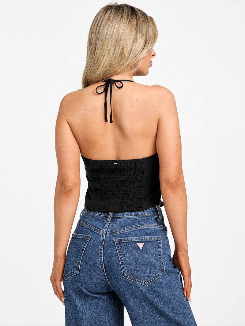 Zulley Linen-Blend Halter Top | GUESS Factory