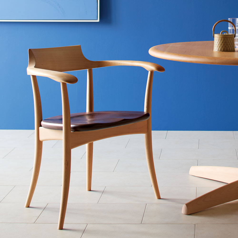 飛騨産業 キツツキ 穂高 アーム チェア 一人用 ソファ ① 飛騨産業