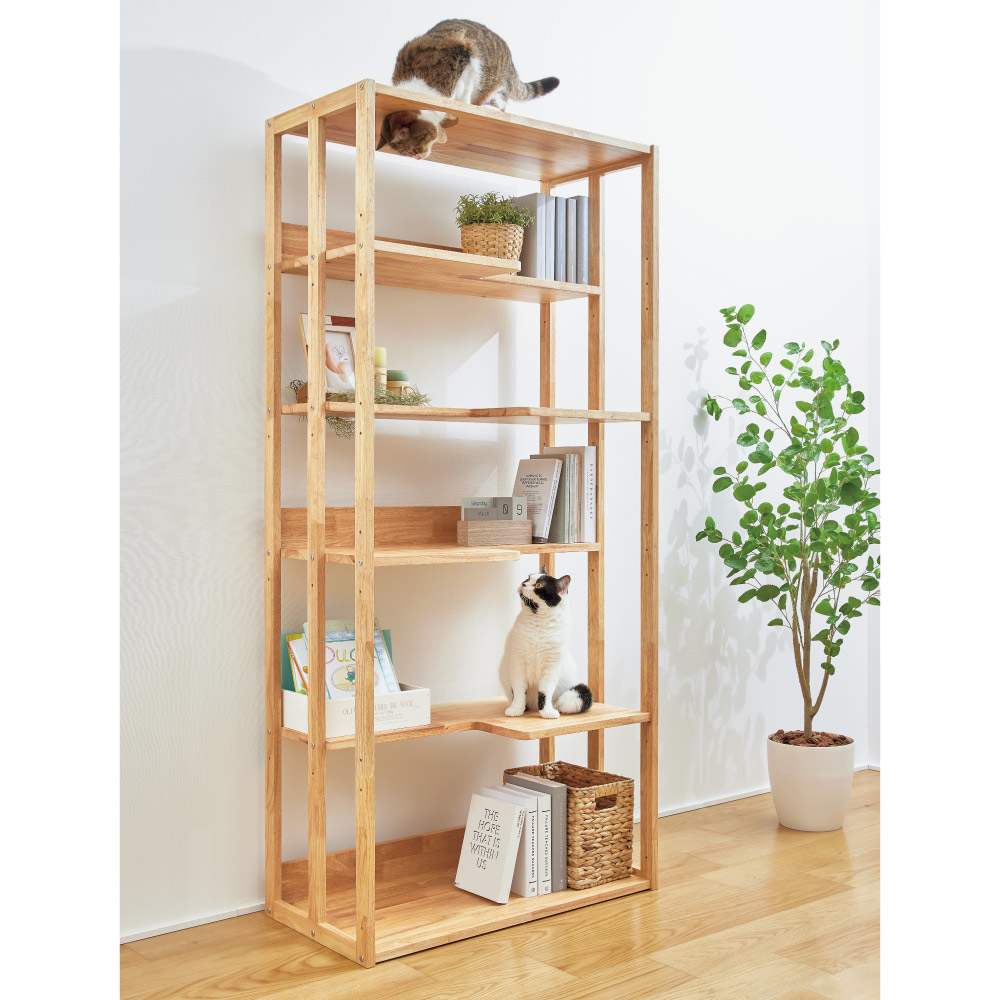 猫型木製置物 中型 ナチュラルウッド高22cm幅18cm 猫型木製置物 中型