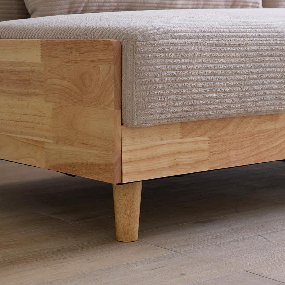 北欧風コーデュロイソファベッド 幅189cm 通販 - ディノス