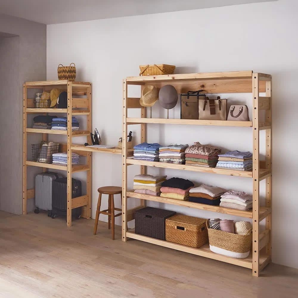 日田杉 天然木頑丈ラック ハイタイプ 幅90cm 通販 - ディノス