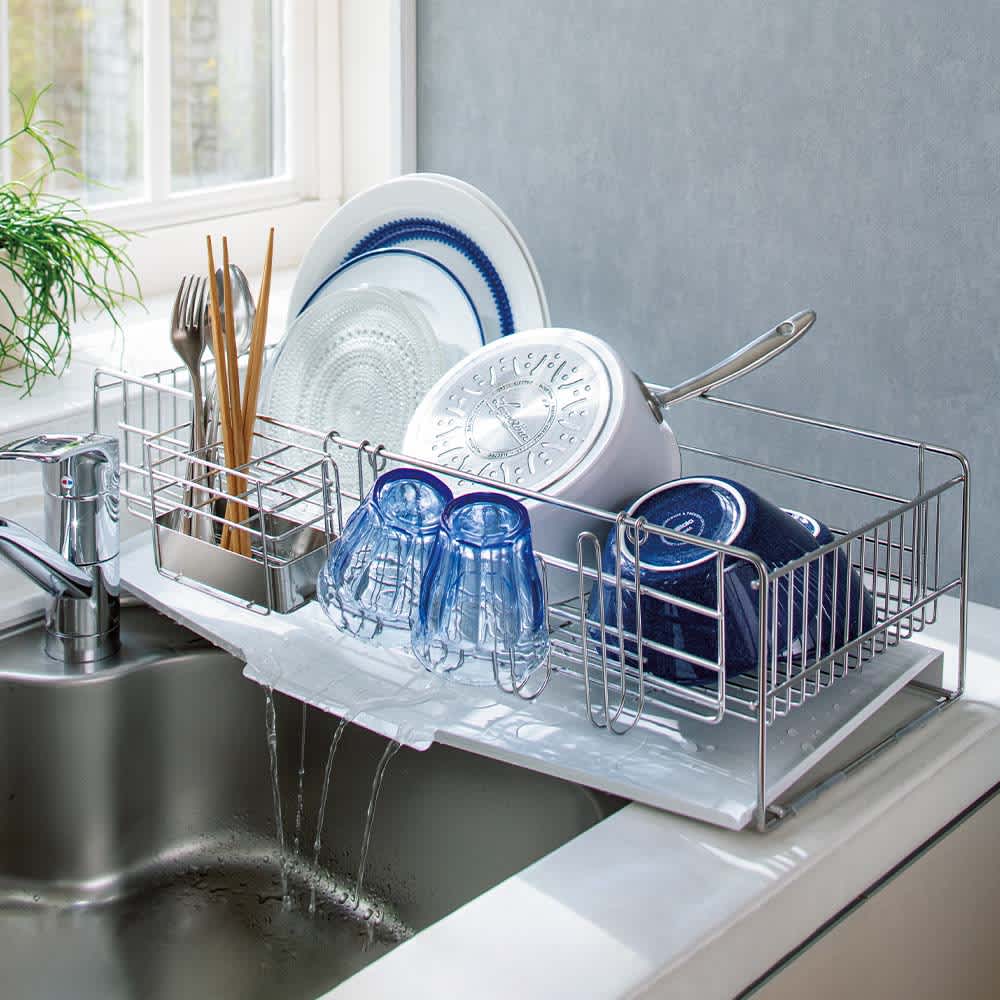 奥行58cmのシンクに渡せる水切り（レギュラー）選べるトレー 通販