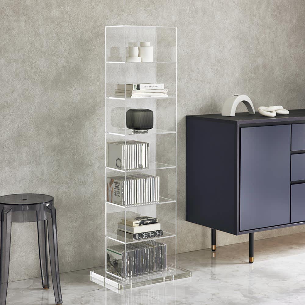 クリアアクリルシリーズ CDタワー 通販 - ディノス