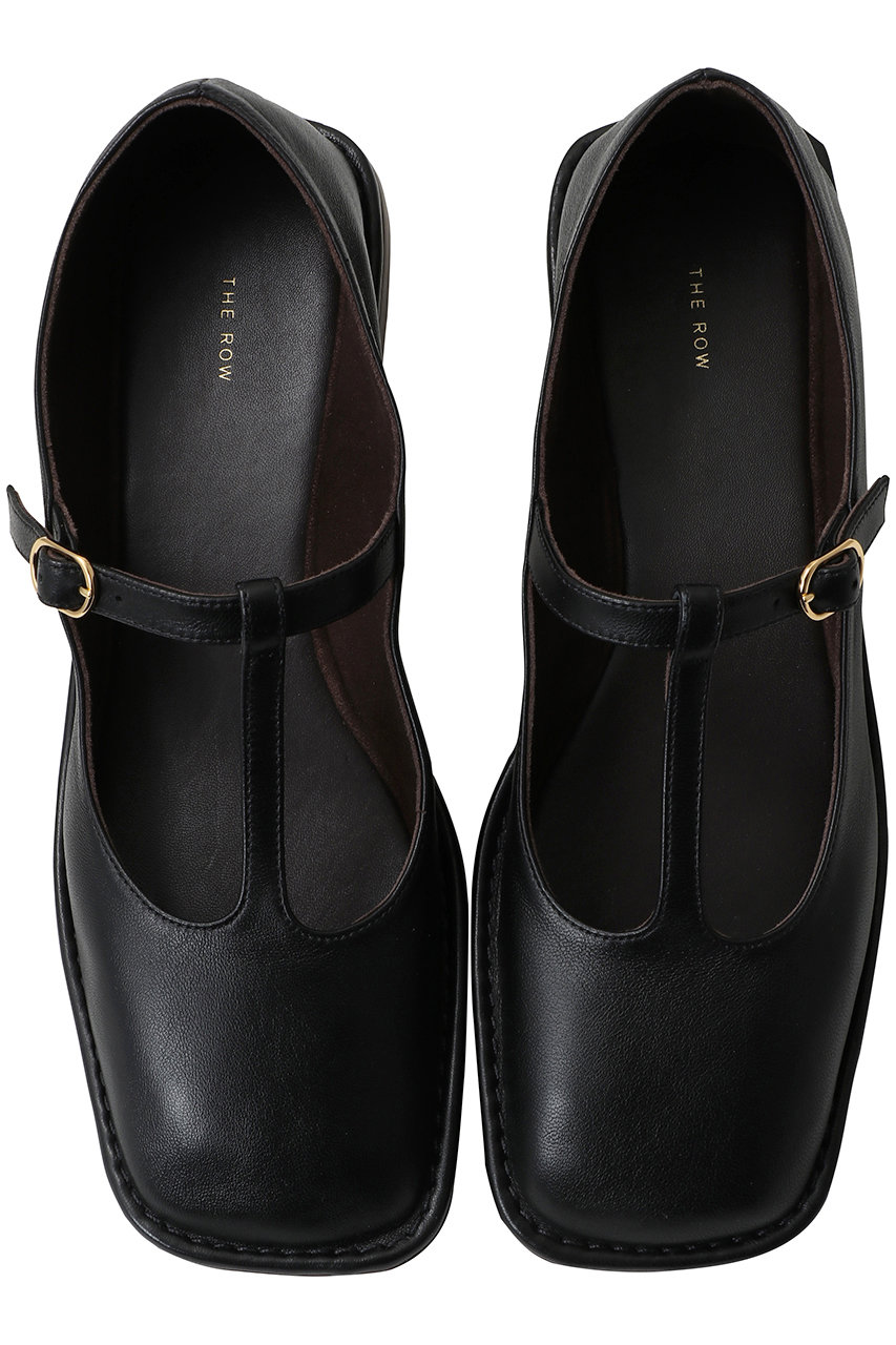 THE ROW | ザ ロウ（ザ ロー)｜SQUARE T-STRAP/ブラック の通販