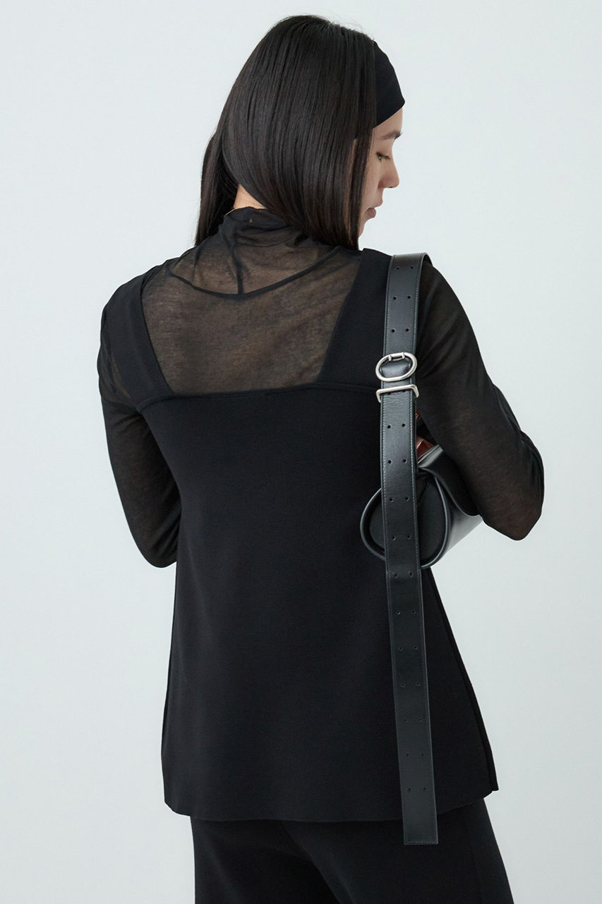 Chaos(カオス)｜シルクコンフレアタンク/ブラック の通販｜ELLESHOP