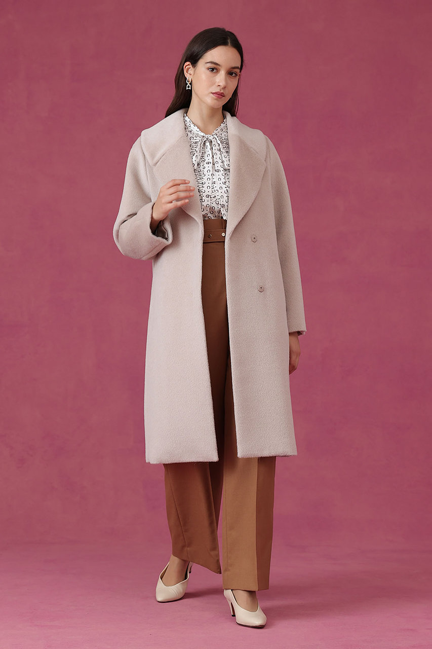 ANAYI(アナイ)｜アルパカシャギーテーラーコート/ベージュ の通販