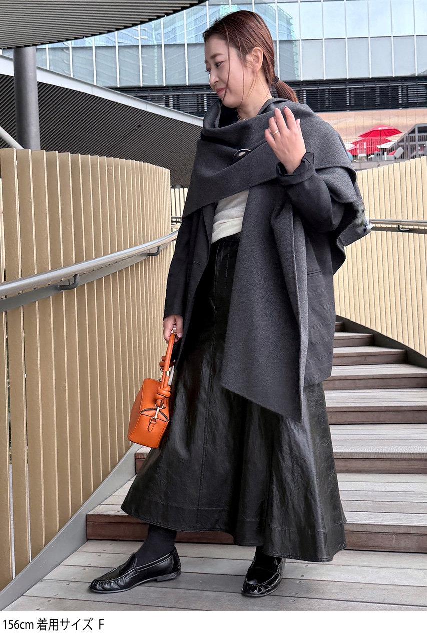 STUNNING LURE(スタニングルアー)｜ストールポンチョ/チャコールグレー