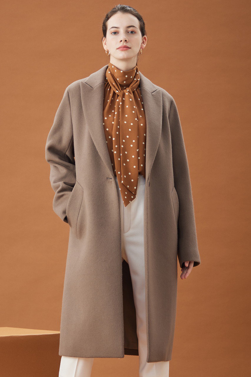 BEIGE，(ベイジ，)｜PASSY（パッシー）/ノーカラーロングコート/Mocha