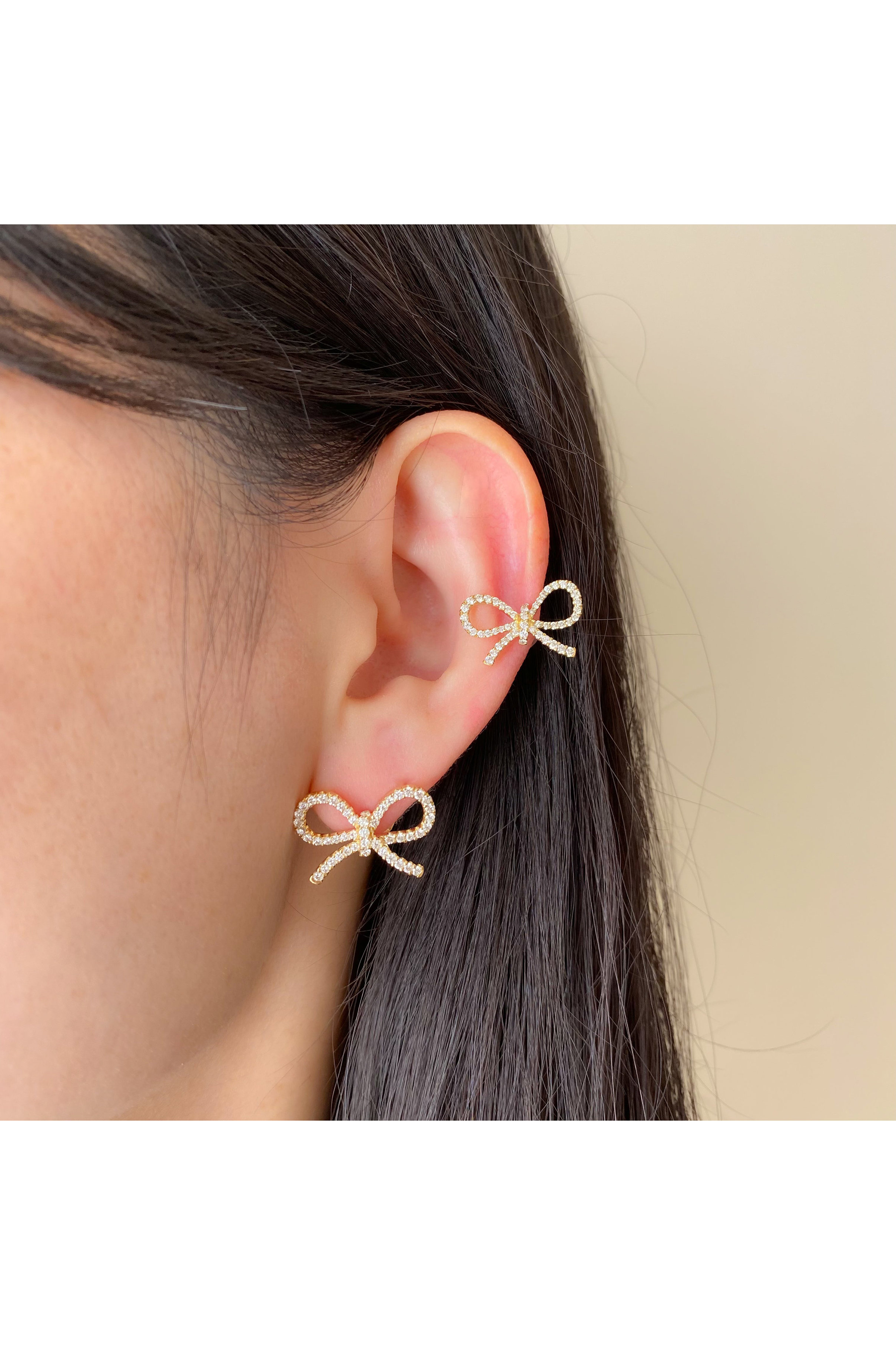 Bijou de M(ビジュードエム)｜【受注生産】蝶結びピアス S（片耳用