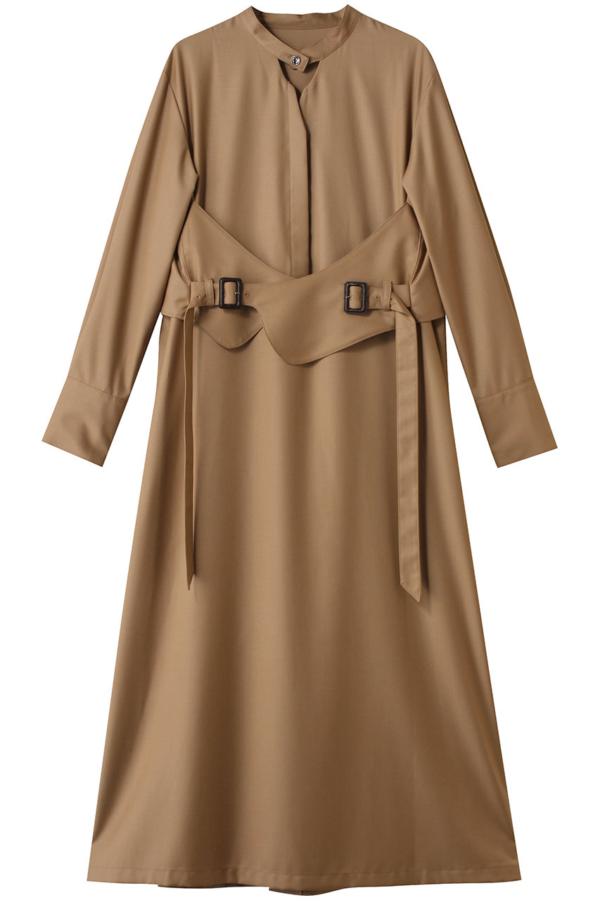 MURRAL(ミューラル)｜Cape ベルトドレス/ベージュ の通販｜ELLESHOP