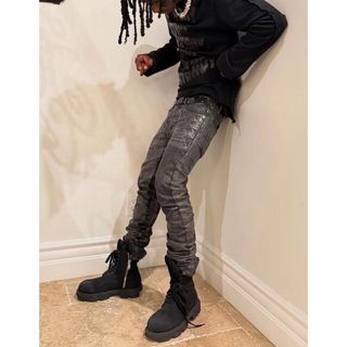 DIOR HOMME - dior homme ラスターコーティング デニム 28 黒 エディ期