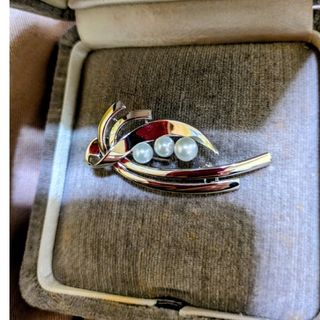 MIKIMOTO - ミキモト パールブローチ 幸福の木 ラージサイズ K18YG