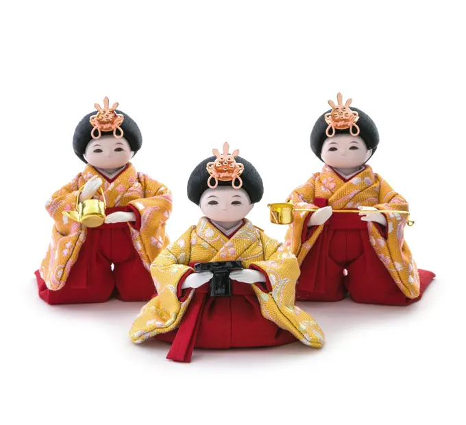 雛人形「しんしん 三人官女 衣装着・すずらん」｜雛人形の通販 ふらここ