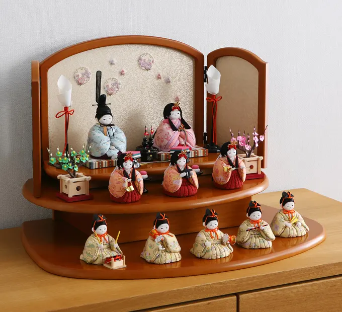 雛人形「ふわふわ 五人囃子 宝尽くし」｜雛人形の通販 ふらここ