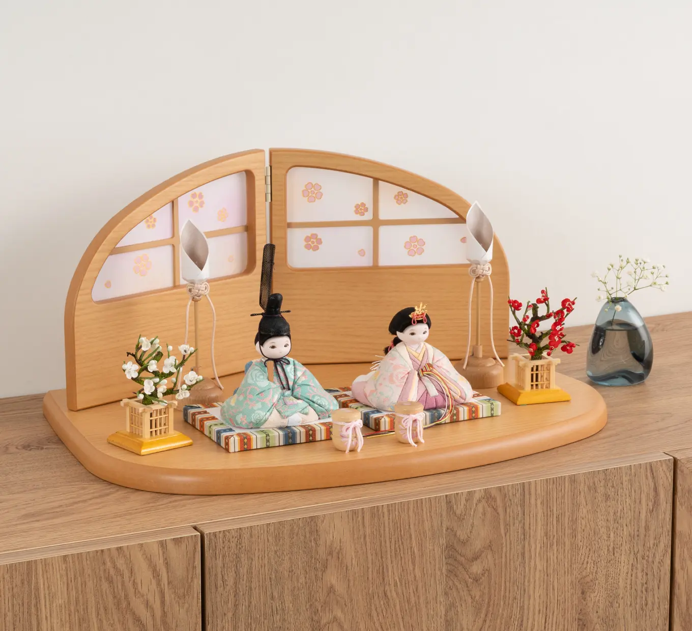 雛人形「雛道具 行器（ナチュラル） 桜」｜雛人形の通販 ふらここ