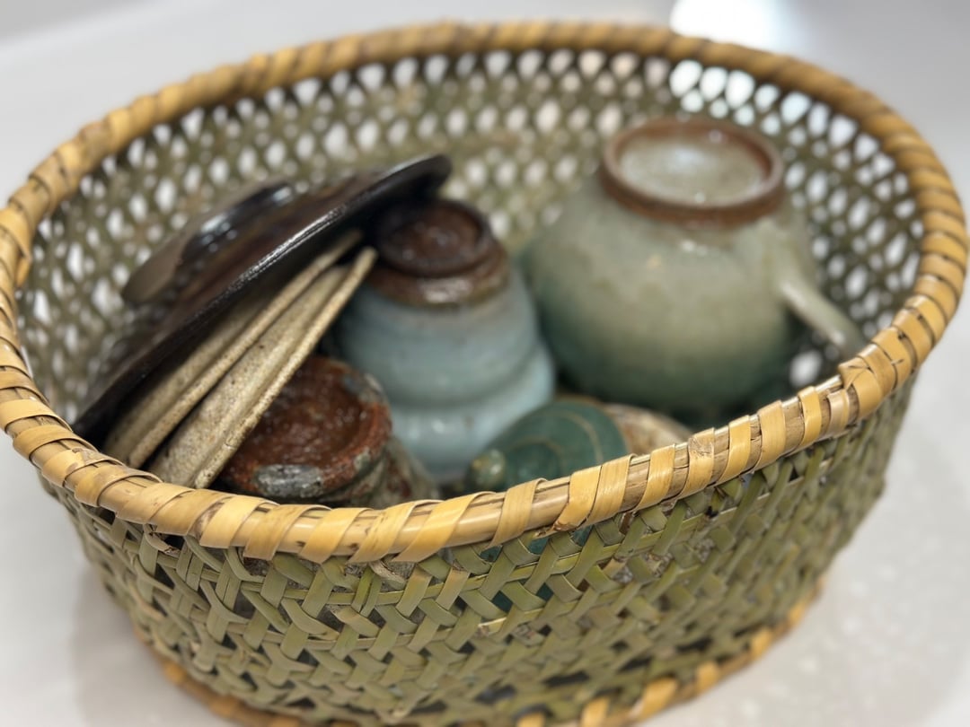 J0061 戸隠竹細工碗籠（わんかご） 籠 かご 伝統工芸 民芸品 手作り