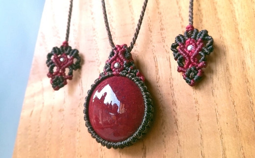 辰砂マクラメ装飾ネックレス - 熊本県南関町｜ふるさとチョイス