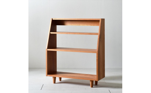 ブラックチェリー無垢材の本棚 | オープンブックシェルフ 絵本棚