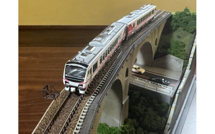 S001-25 鉄道模型【Nゲージ】展示車両＋橋梁ジオラマセット 釜石線