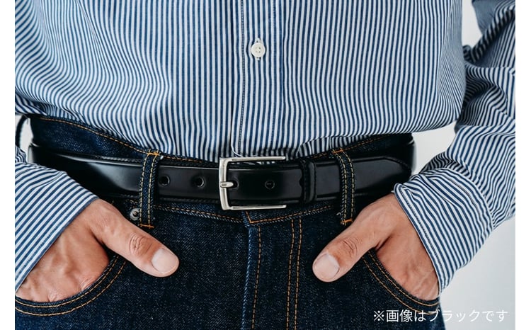 BEAMS PLUS】コードバンベルト〈ダークブラウン〉| 馬革 レザー 紳士