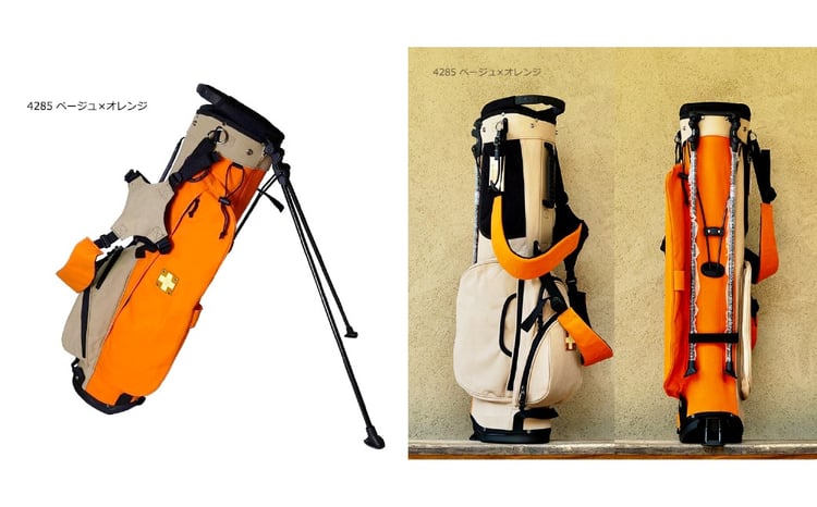 カーボングレー×モノグラム】木の庄帆布 公式 キャディバッグ スタンド