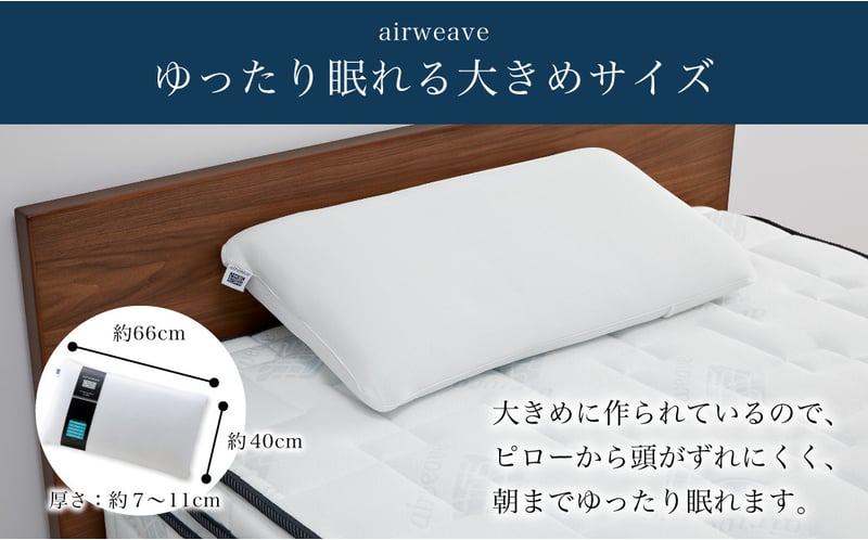 2.3度使用】airweave S-LINEメッシュ枕 ホワイト エアウィーヴ ピロー
