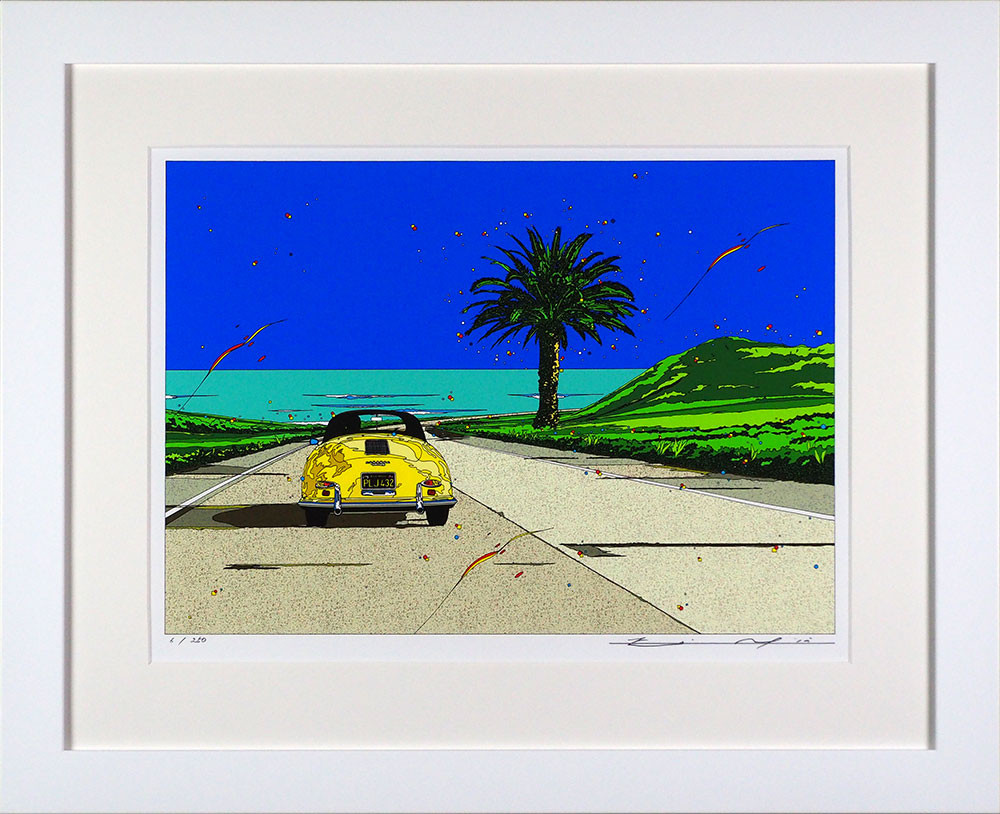 版画 鈴木英人 「クアーズ カラー2」 シリアルナンバー入り フレーム