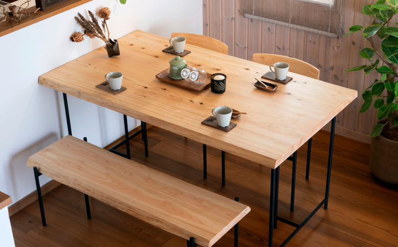 KIMIKI ダイニングテーブルセット (4点セット) M-mo-A56A - 岡山県