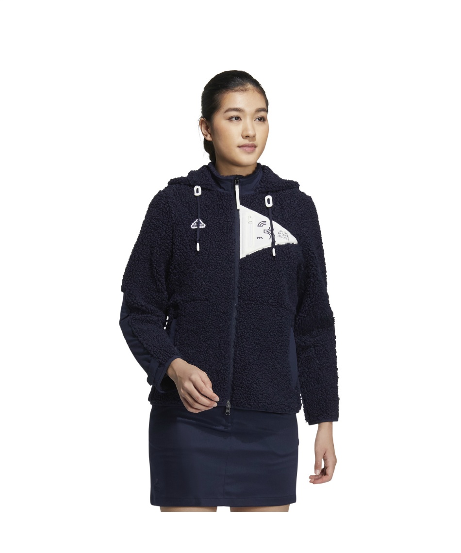 アディダス(adidas) ゴルフウェア ブルゾン ボアフリース 長袖