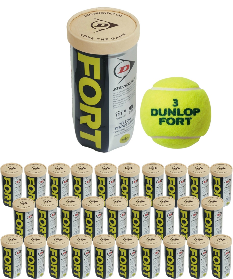 硬式テニスボール 公認球 30個セットフォート2球 FORTDFFYL2TIN