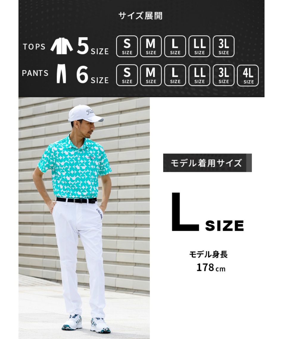 キャロウェイ(Callaway) ゴルフウェア 上下セット ポロシャツ 半袖