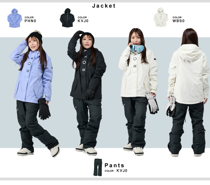 ROXY スノボウェア セットアップ 北欧柄 スキーウェア ジャケット