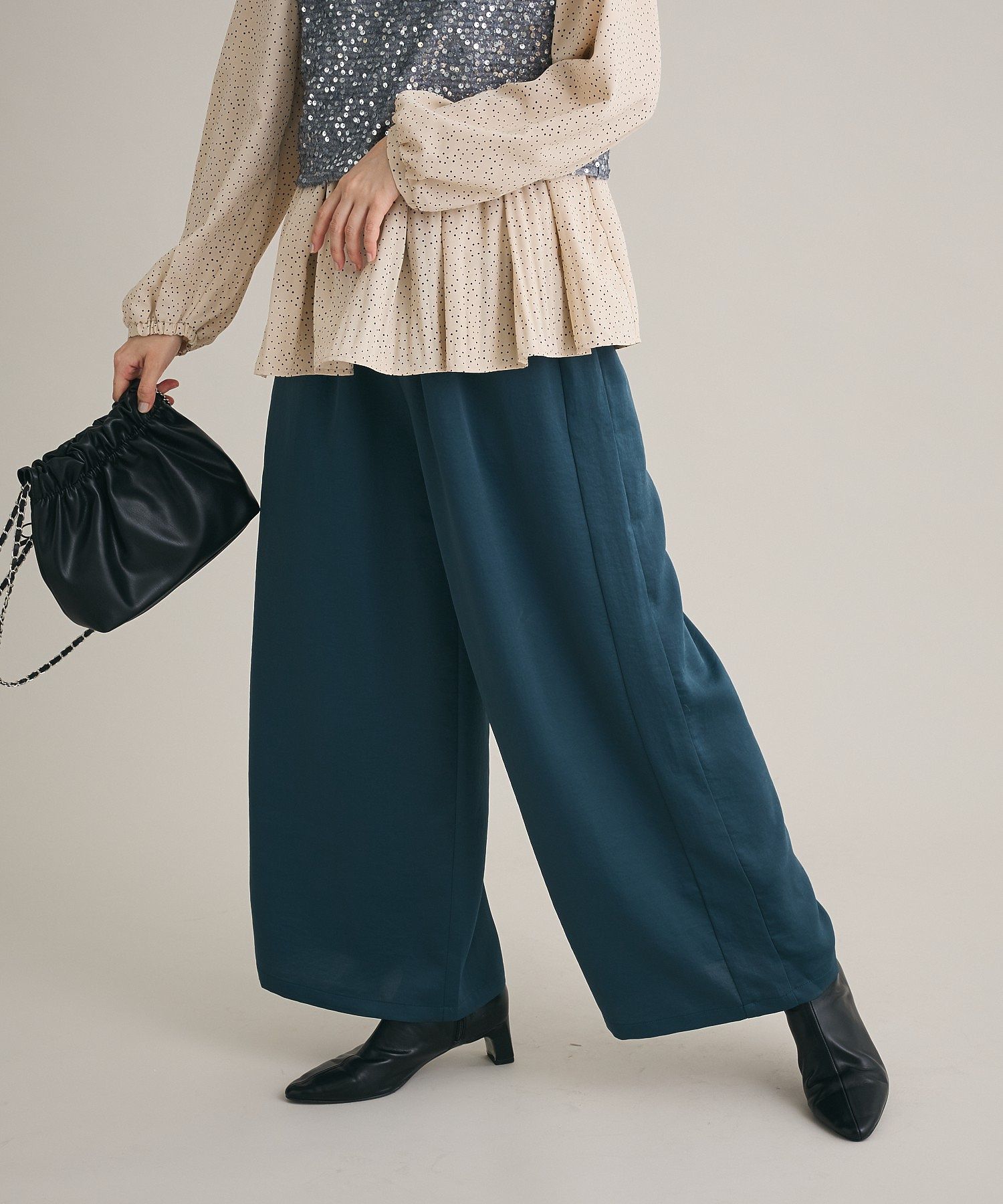 つやサテンパンツ/Green Parks（グリーン パークス）のその他パンツ