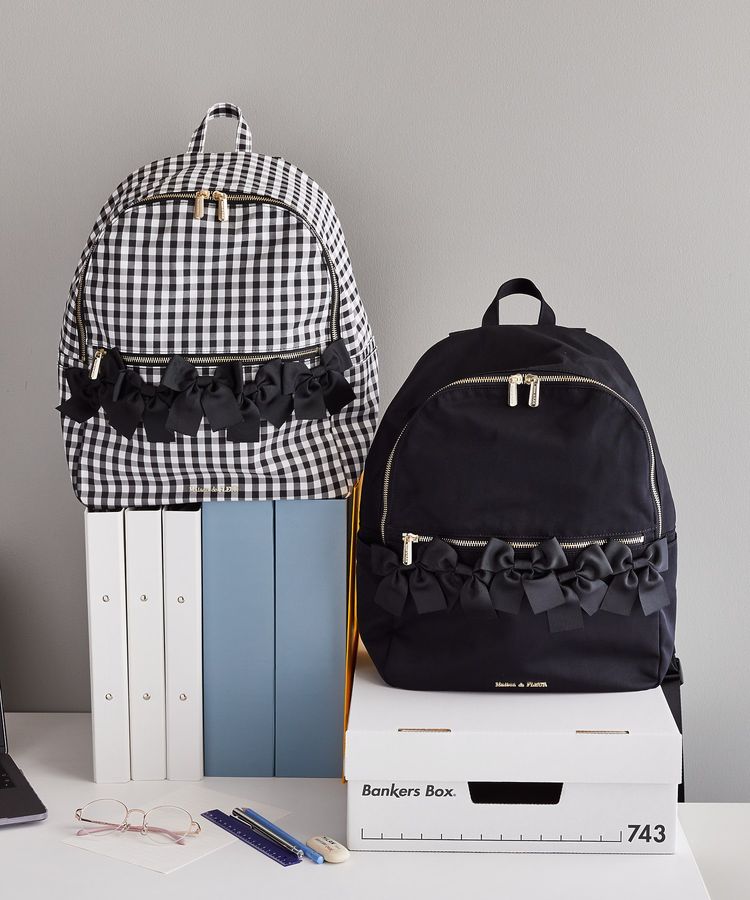 ギンガムフロントリボンリュック/Maison de FLEUR（メゾン ド フルール