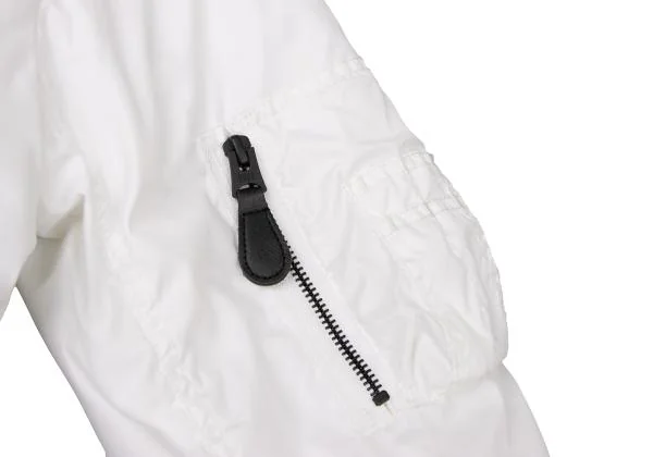 アベイシングエイプA BATHING APE BAPE ロゴプリントMA-1ジャケット 白