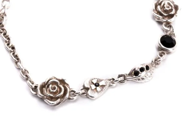 ジャンポールゴルチエJean Paul GAULTIER ローズスカル装飾チェーン