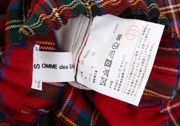 コムデギャルソンガールCOMME des GARCONS GIRL ウールタータン