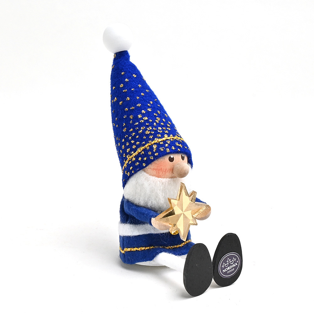新品 Nordika ノルディカニッセ ☆ ブルー サンタ 小人 そり付き 青