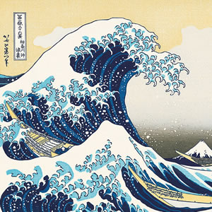 桜の浮世絵で有名「東海道品川御殿山ノ不二」葛飾北斎 富嶽三十六景