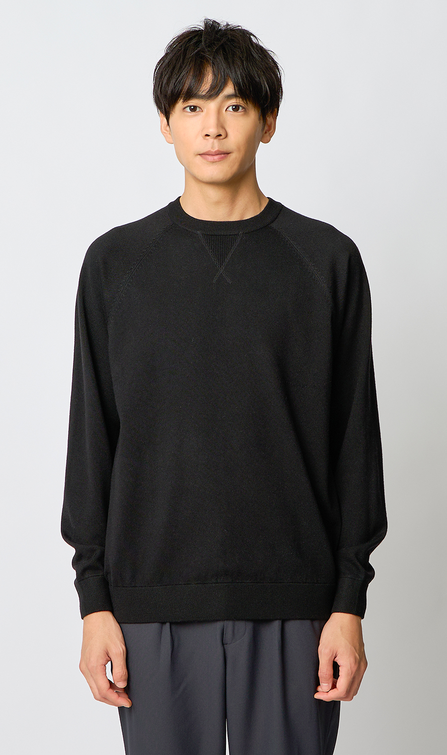 クルーネックニット【ゼロプレッシャー】 (ZEKN5101-01) | ZERO