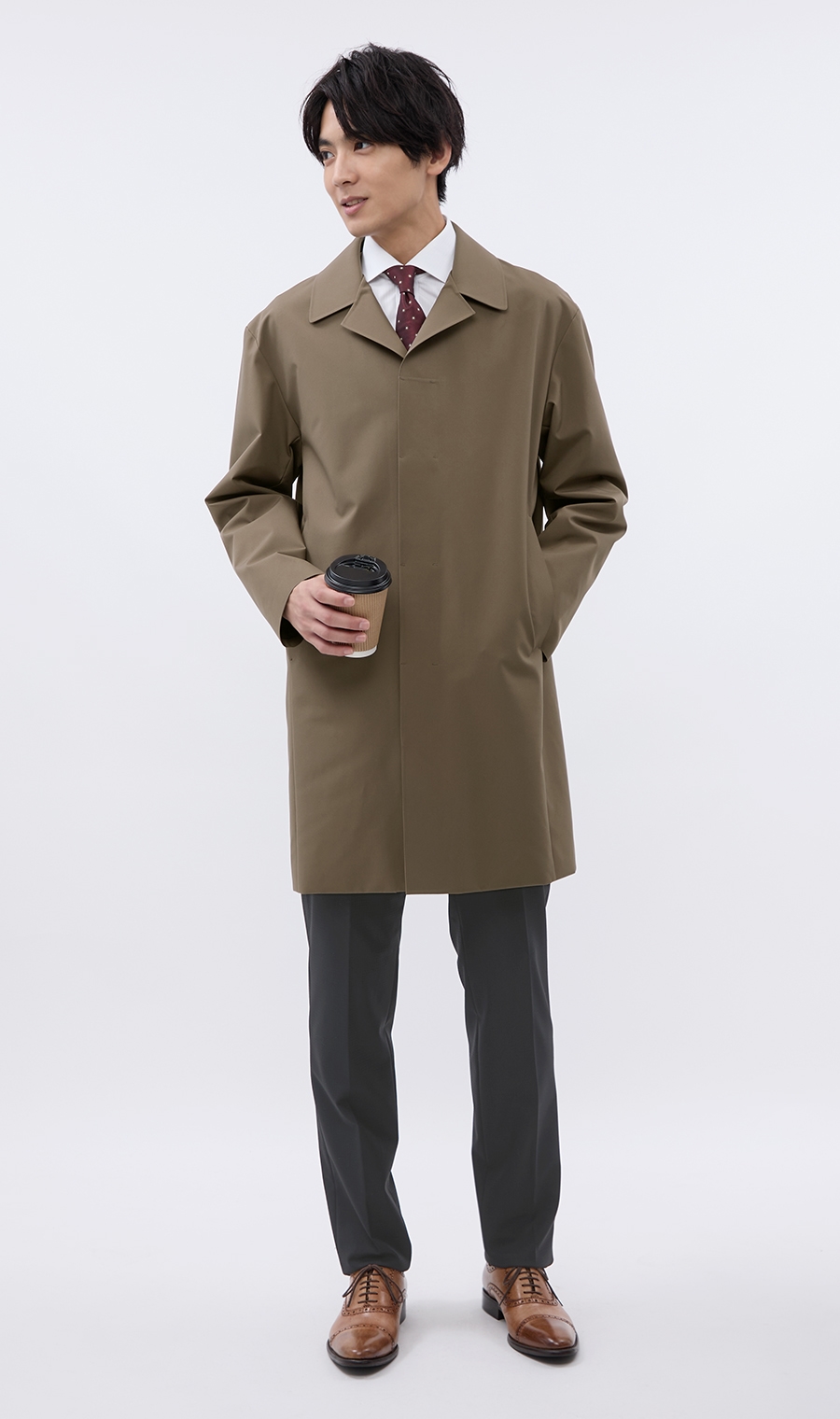 ステンカラーコート《撥水》 (ACCO4103-41) | ACTIBIZ | 紳士服