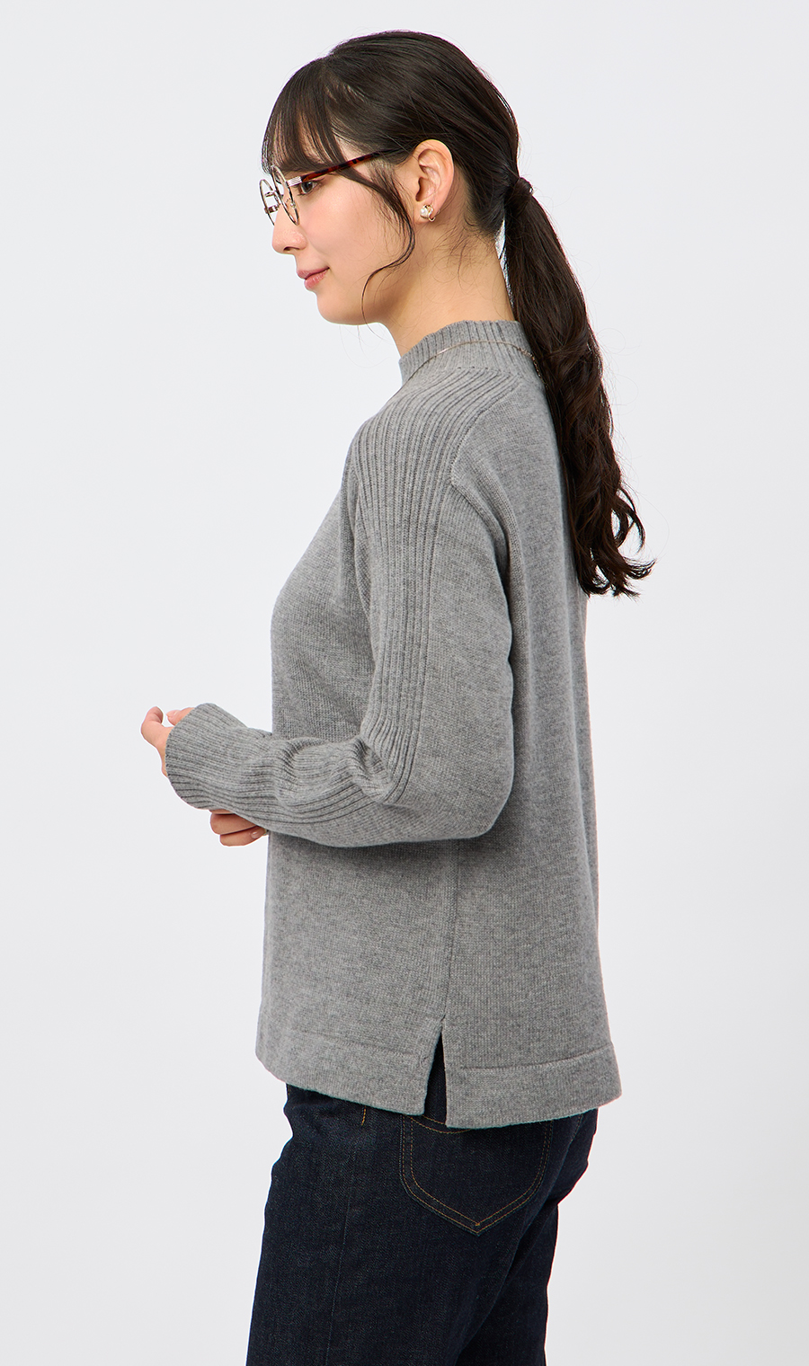 ミドルゲージハイネックニット《長袖》 (ANT25112-30) | ANCHOR WOMAN